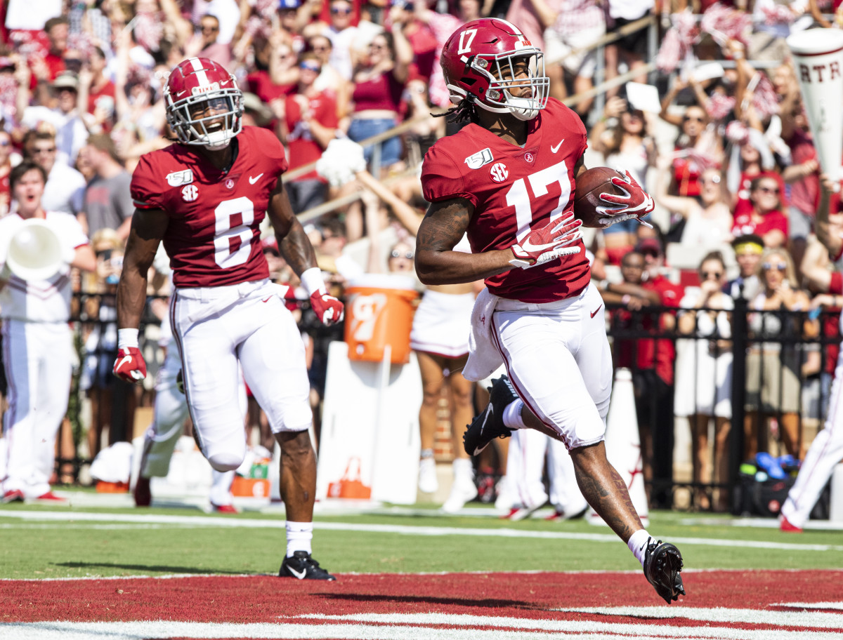 Alabama's Jaylen Waddle against New Mexico State